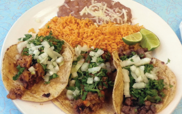 3 Tacos Dinner Plate
