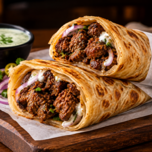 Bihari Boti Paratha Roll (Beef)