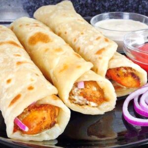Chicken Malai Boti Paratha Roll